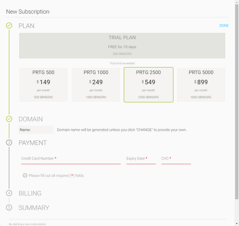 Add a New Subscription