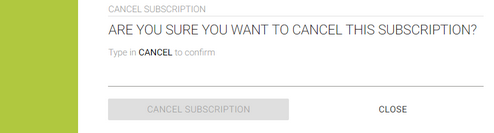 Cancel a Subscription