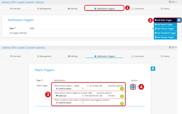 Example: Setting Notifications for Libraries