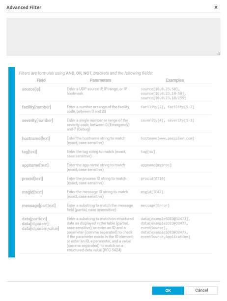 Advanced Filters on the Messages Tab